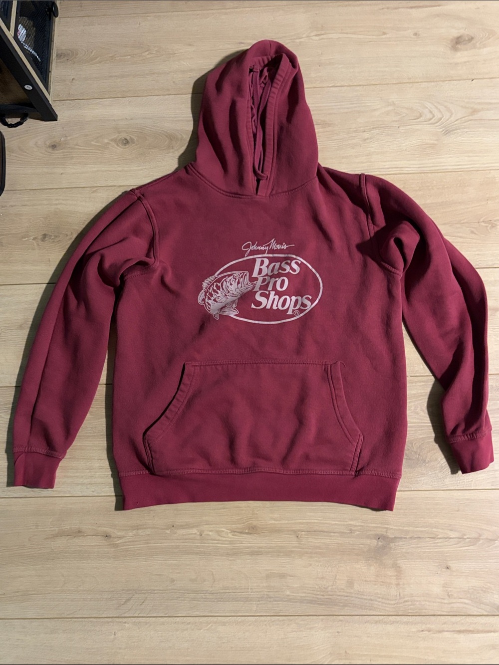 Bass Pro Shops Maroon Hoodie with White Logo